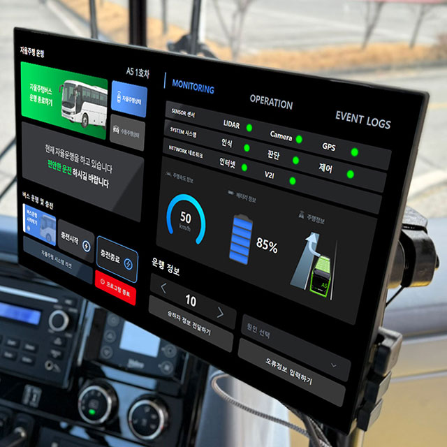 차량 정보를 표시하는 운잔자용 디스플레이